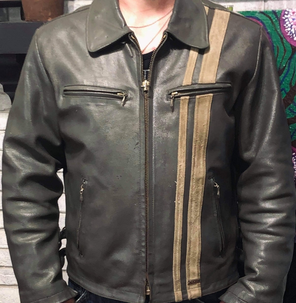 Vintage Leather Diesel Motorcycle Jacket